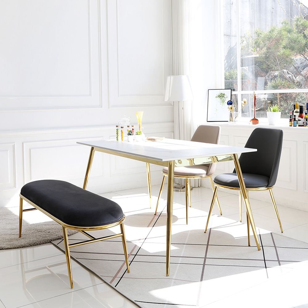 David Dining Table + Chair Bench Set CL349끌레오 CLEO
